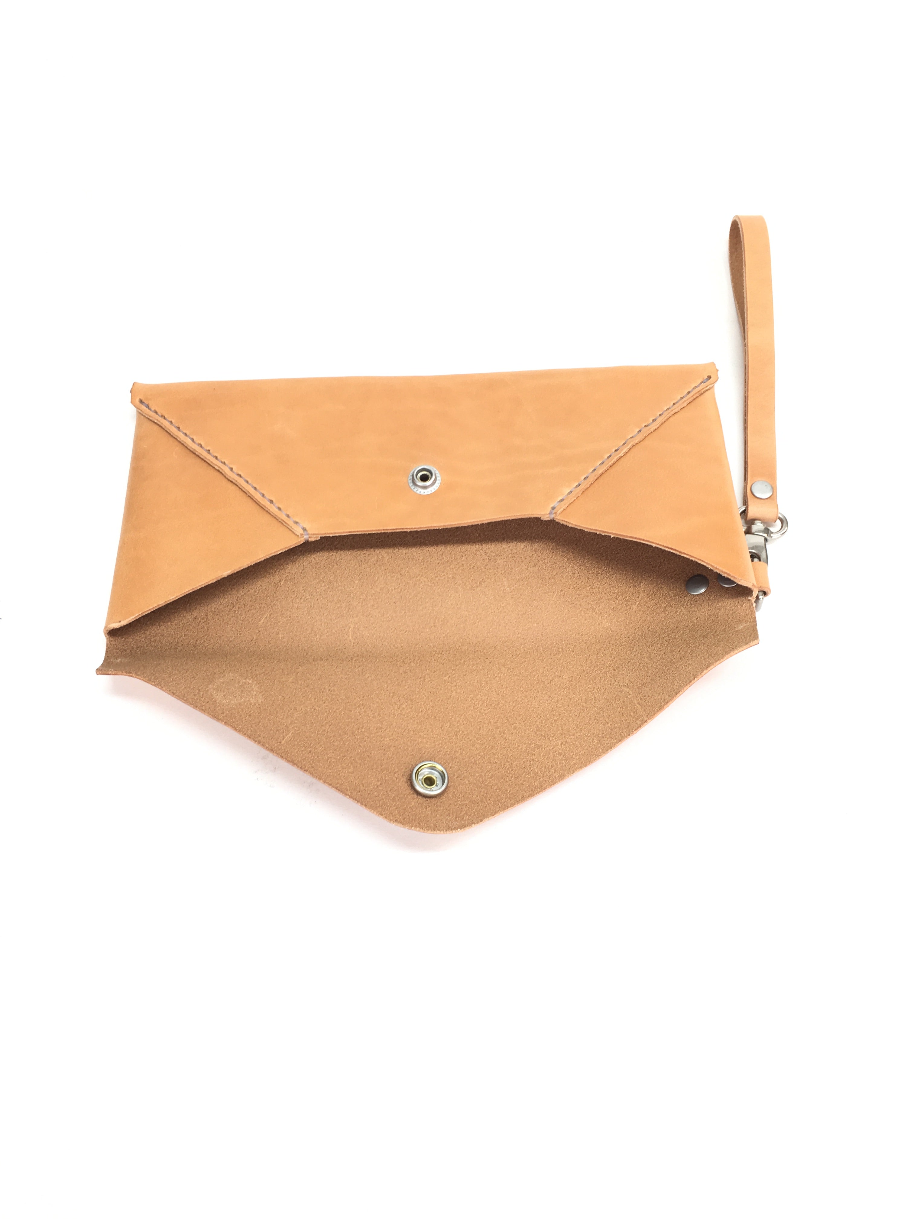 H+B CLUTCH | RUSSET LEATHER CLUTCH PURSE