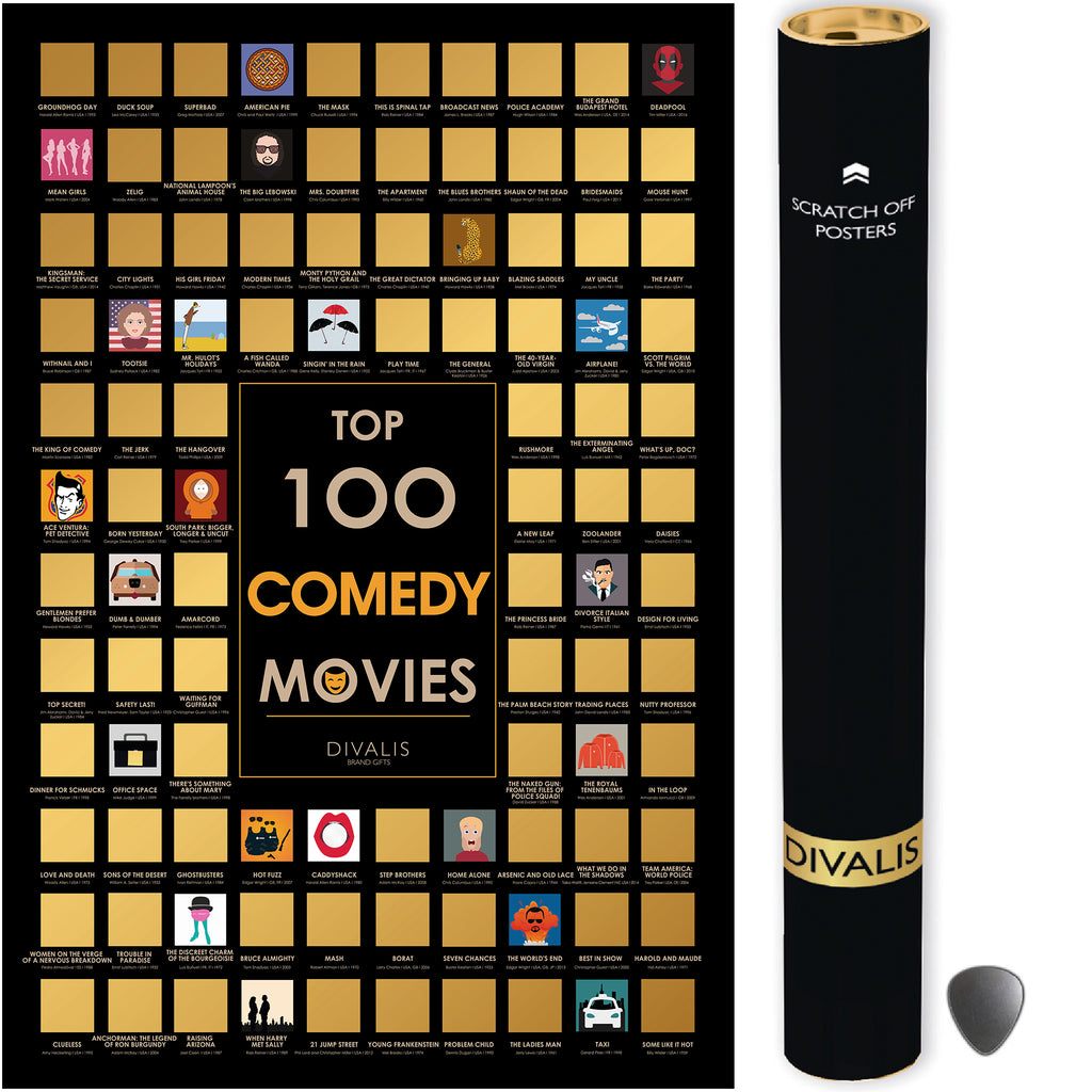 Top 100 Scratch off Comedy Movies Poster - Best Comedy Cinema Bucketli ...