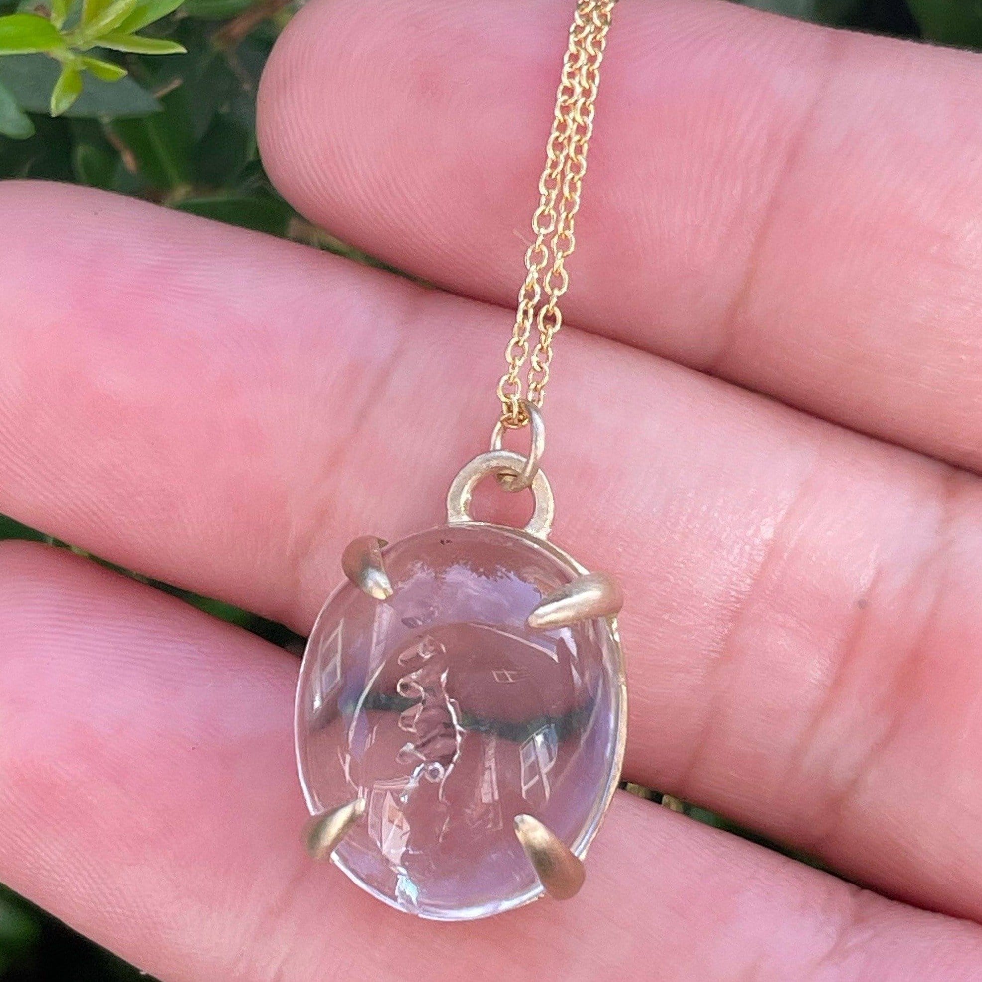 Medium Enhydro Quartz Necklace