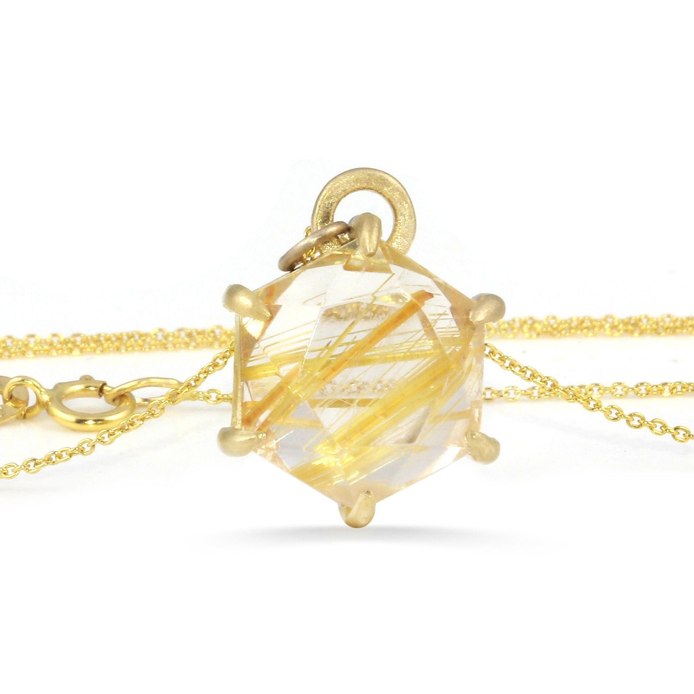 Golden Rutile Quartz Necklace