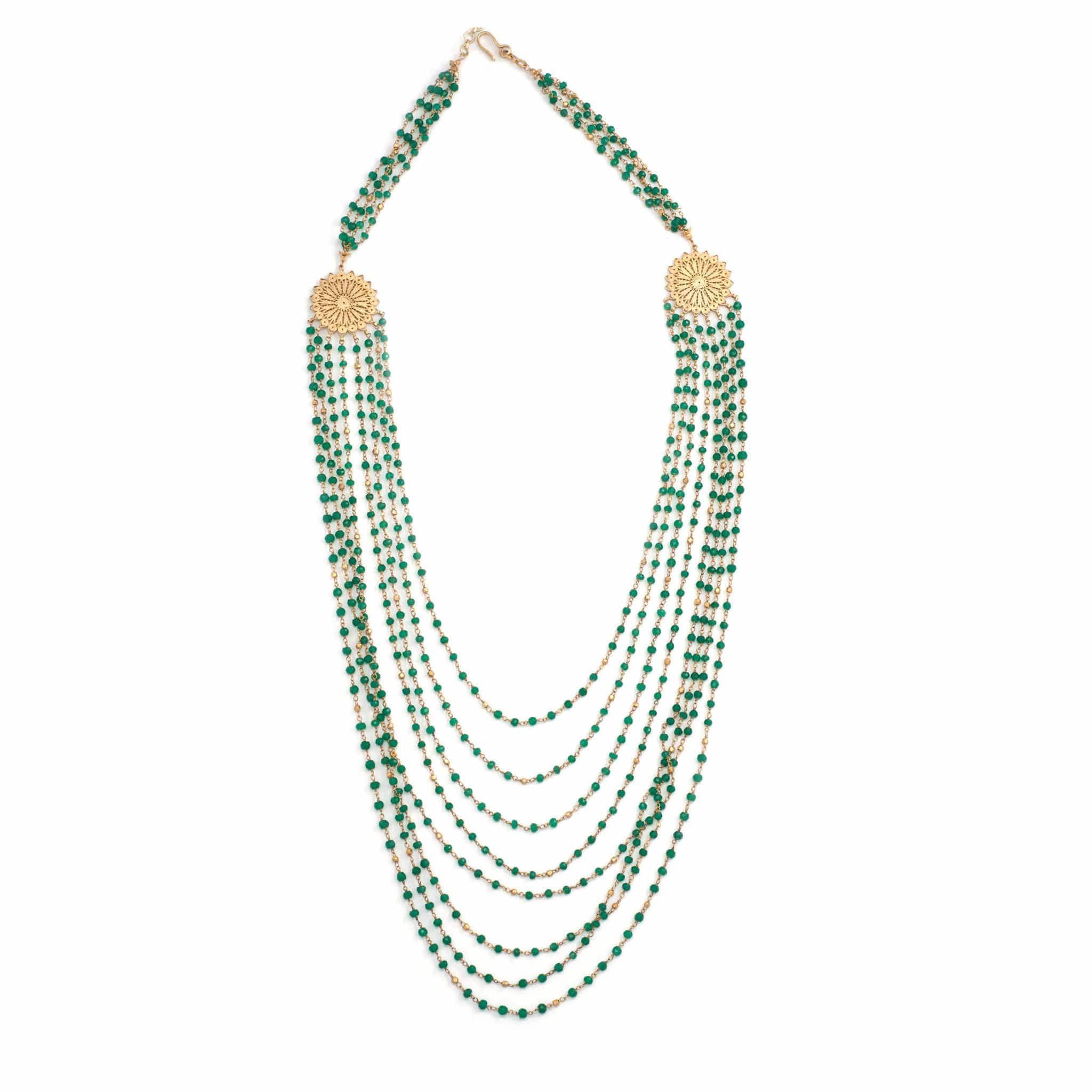 Green Chalcedony Filigree Statement Necklace – Curated Los Angeles