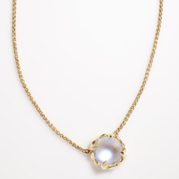 Moonstone Claw Necklace 18k Gold