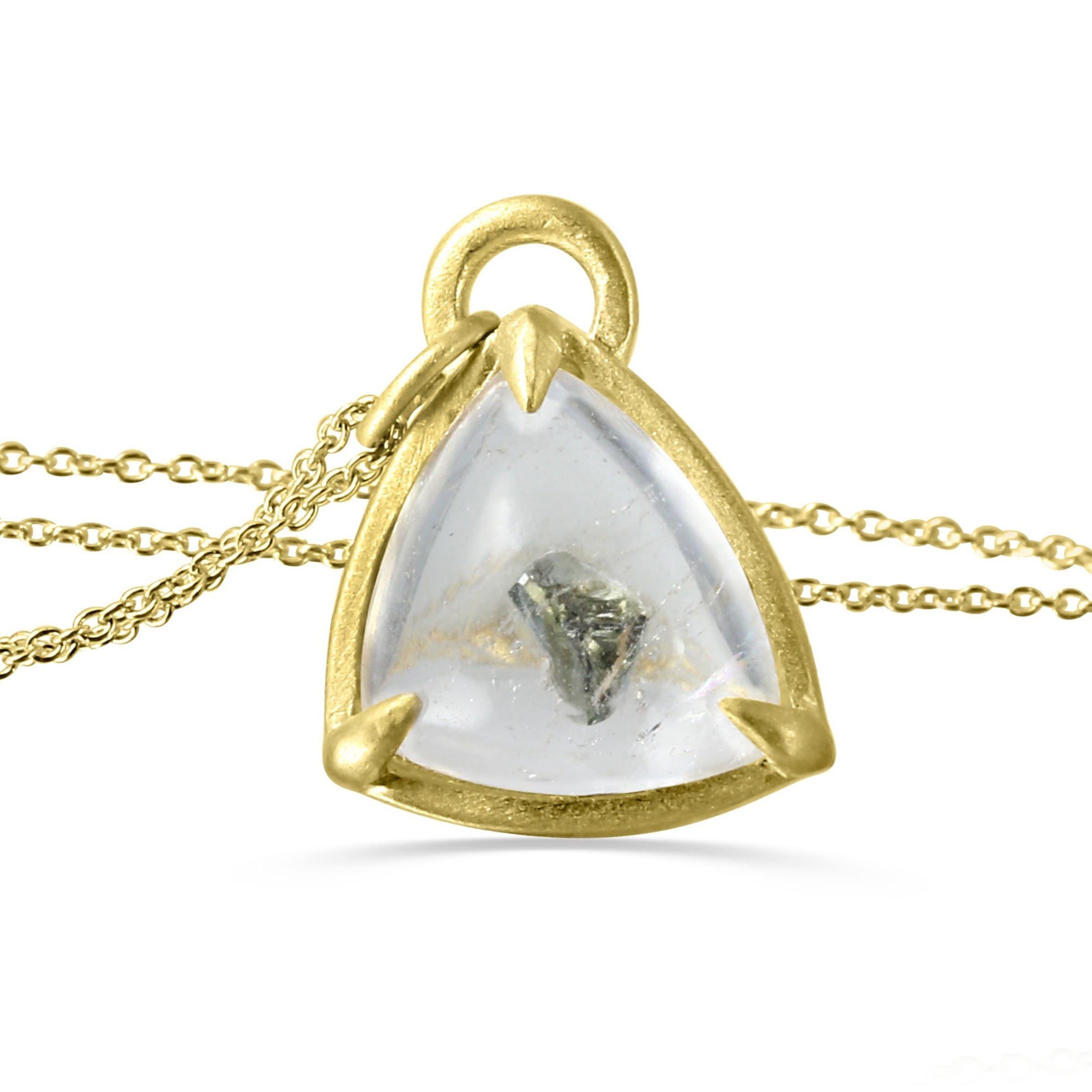 Pyrite In Quartz Necklace