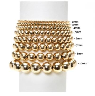 2mm Pearl Gold Beaded Bracelet