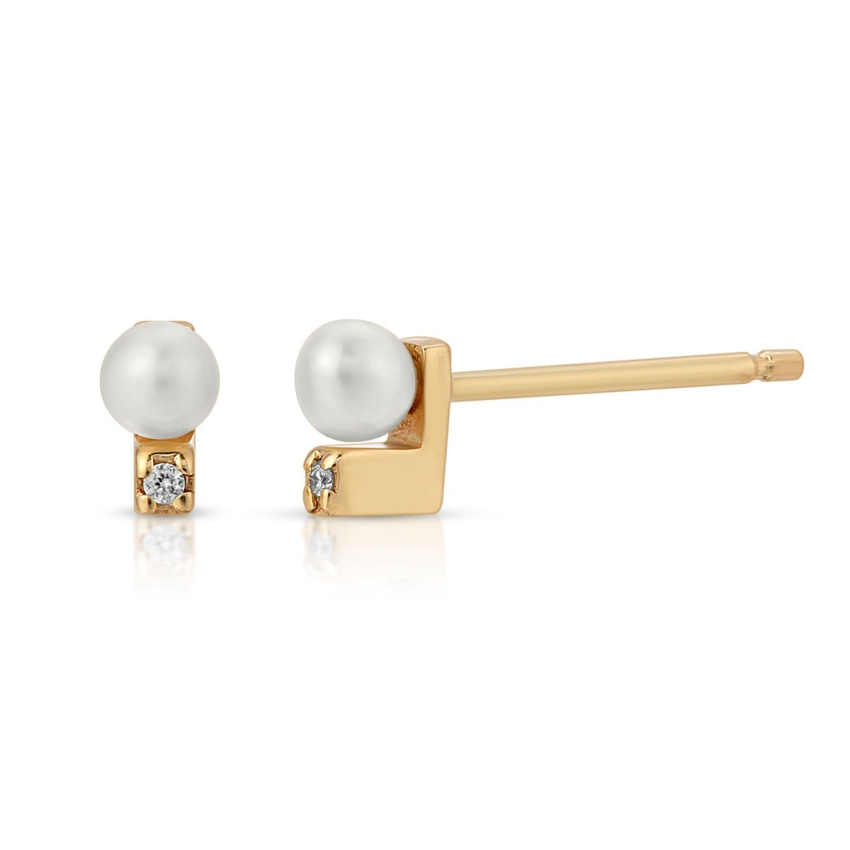 pearl earrings with diamonds around