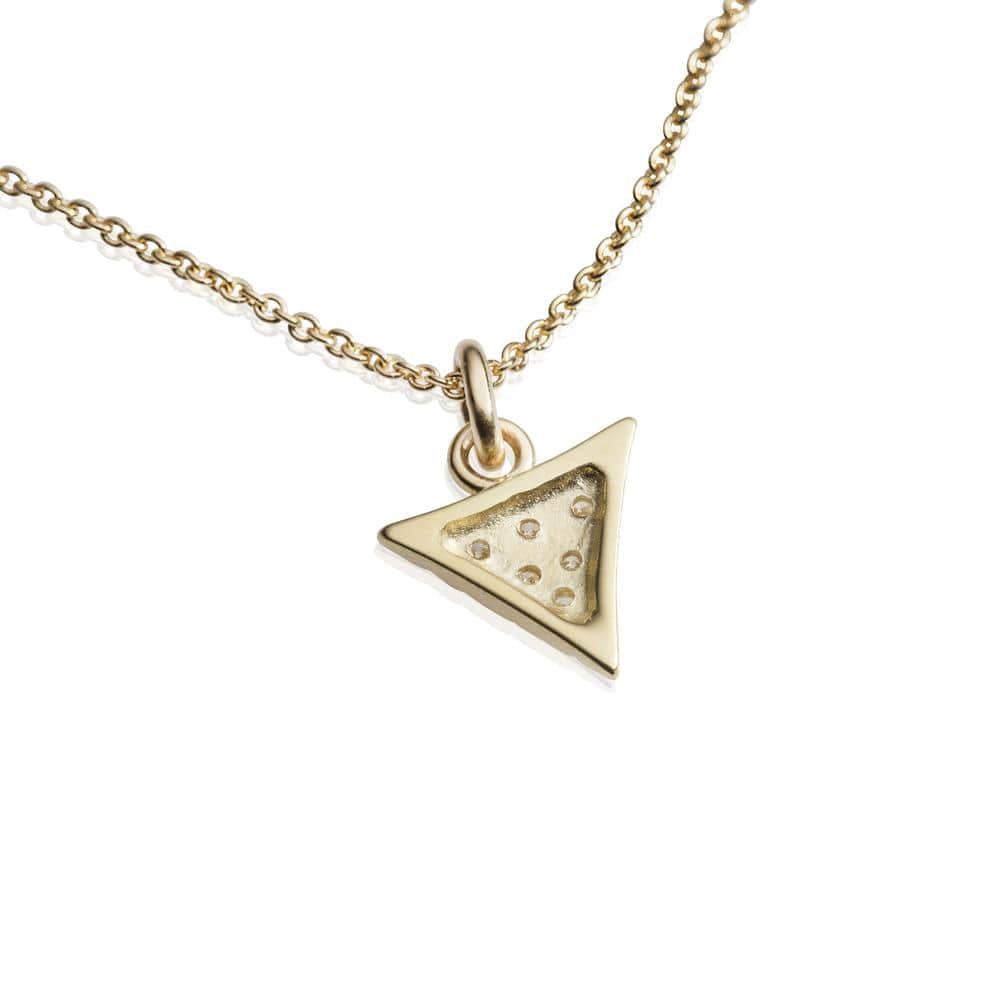 Triangle Diamond Pendant Scale Necklace