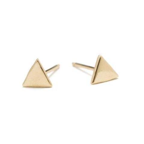 triangle stud earrings