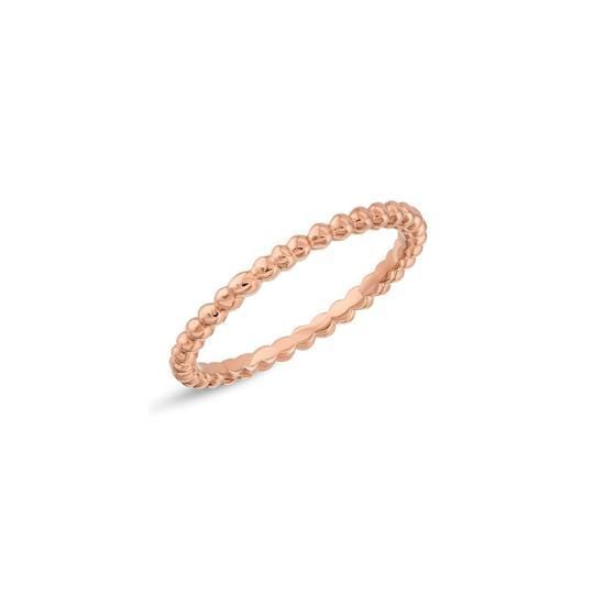 Beaded Gold Stacking Band