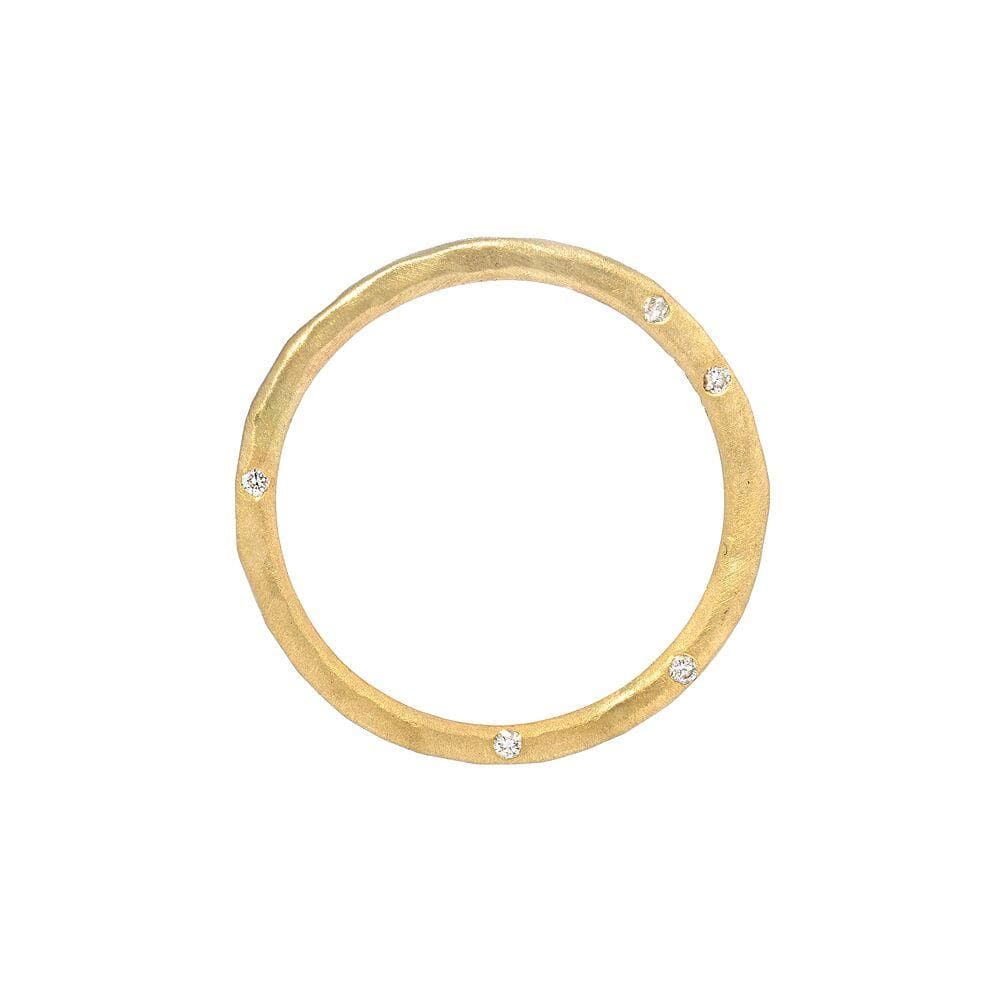 Side Set Diamond Gold Ring - Curated Los Angeles