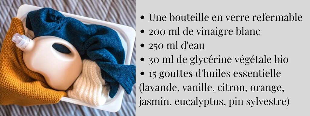 recette d'adoucissant pour linge à faire soi-même 