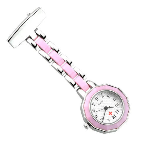 Montre élégante pour blouse infirmière en métal