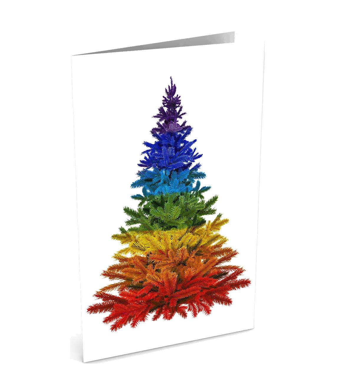 gay pride rainbow christmas tree