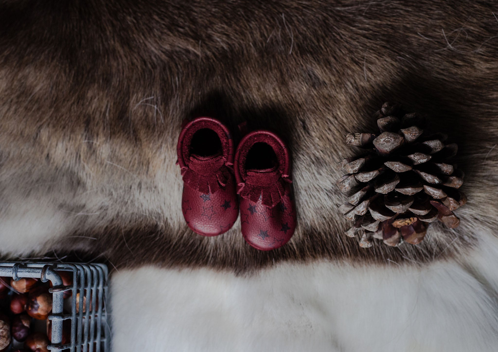 Amy and Ivor baby moccasins stars