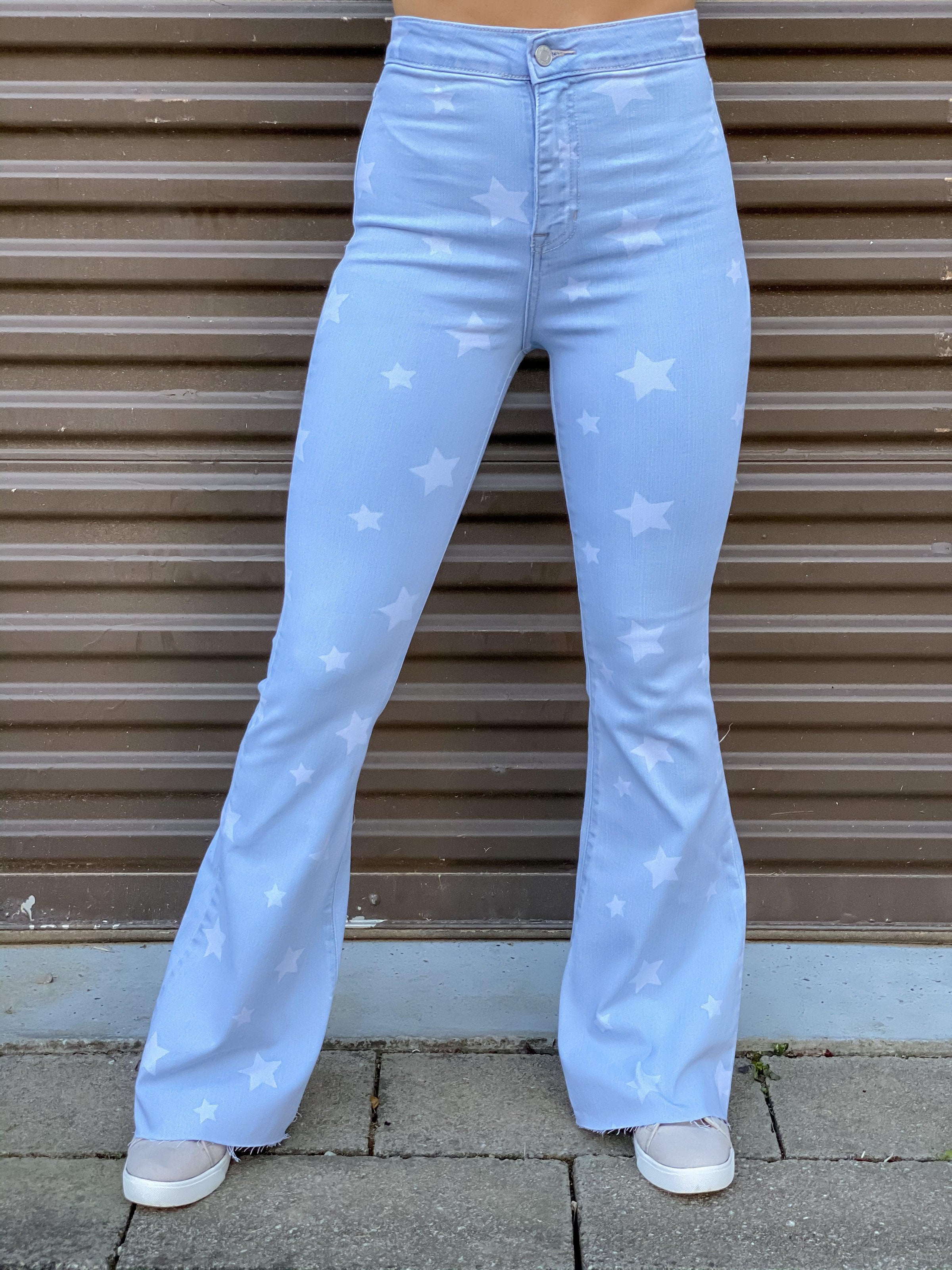 star bell bottom jeans