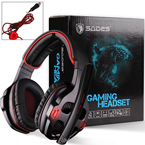 Sades Sa903 7 1 Surround Sound Usb Pc Stereo Gaming Headset With Micro