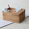 Load image into Gallery viewer, Roll Paper Tray Rattan Straw Tissue Box Car Living Room Storage Box Napkin Holder Box Multi-functiona Hand Woven Tissue Box