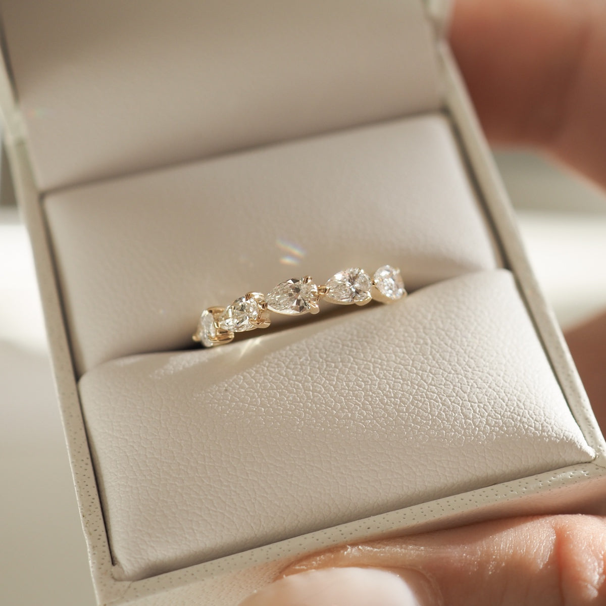 Ellery | Pear Lab-Grown Diamond Wedding Ring | Ready To Wear - Kate  Kole product image