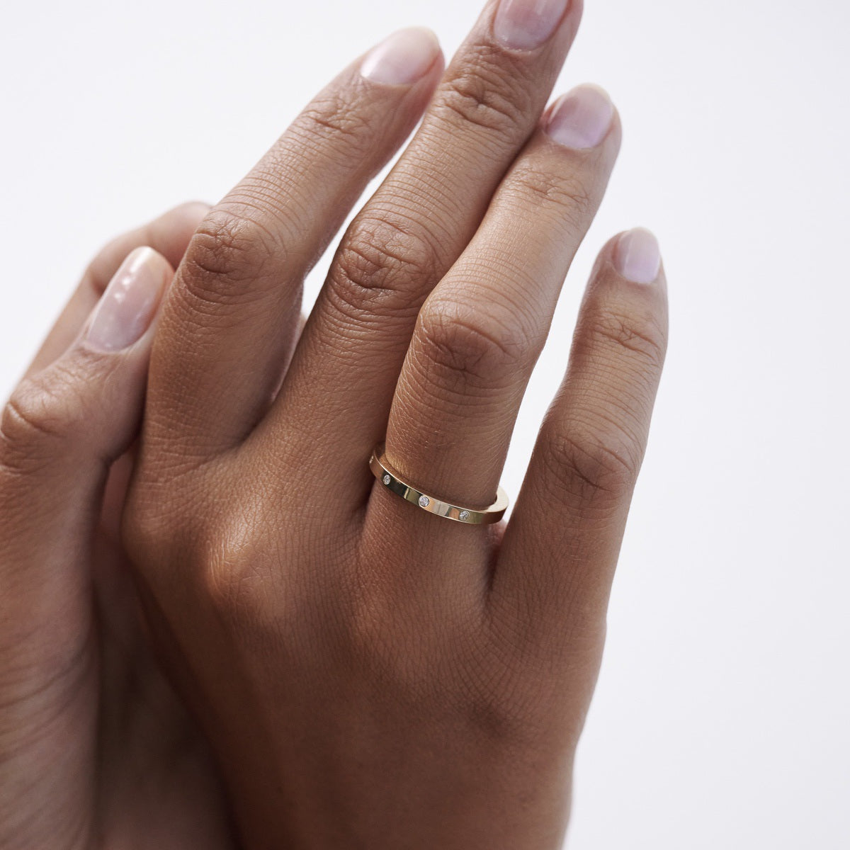 Fleur  Diamond Set Wedding Ring – Kate & Kole