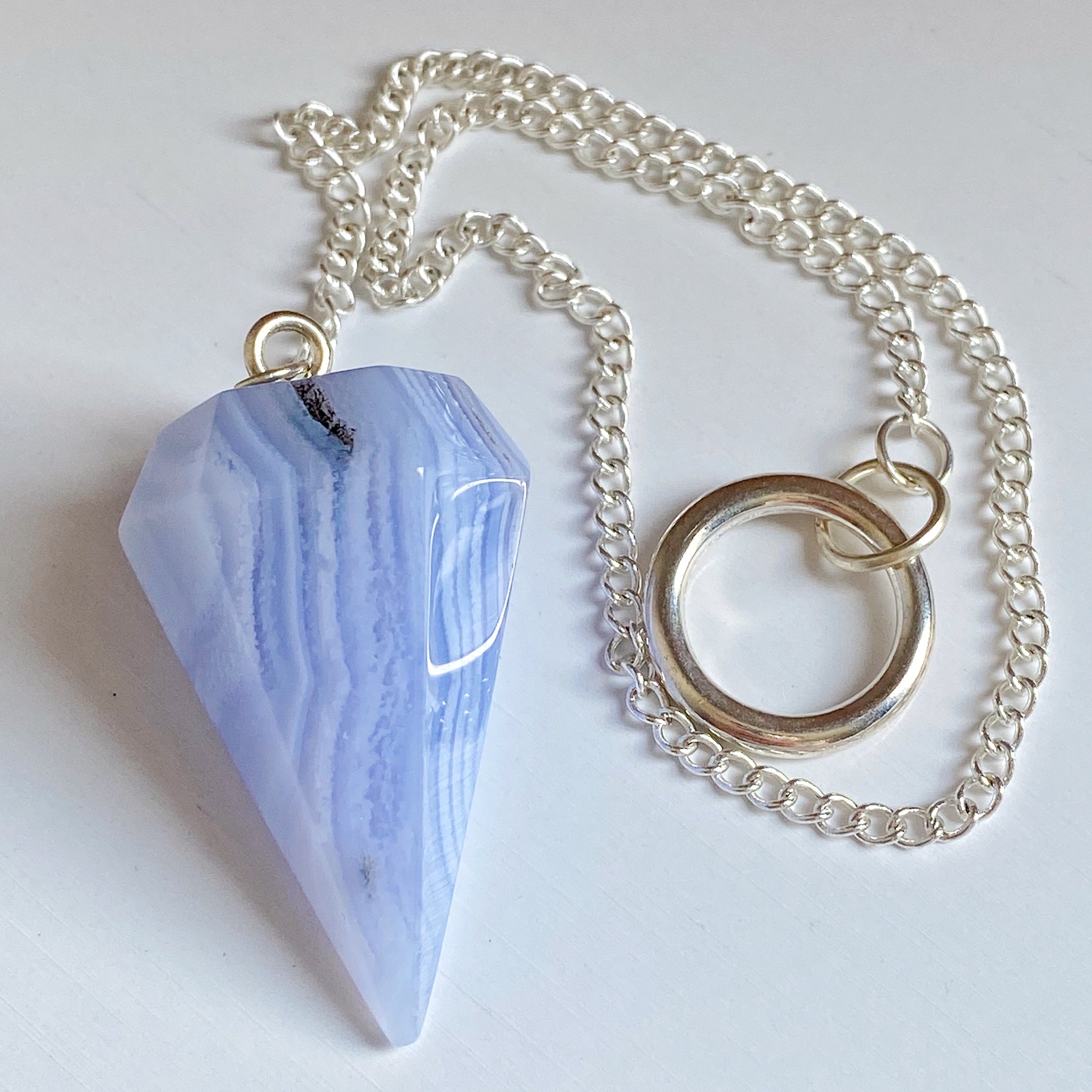 blue lace agate pendulum