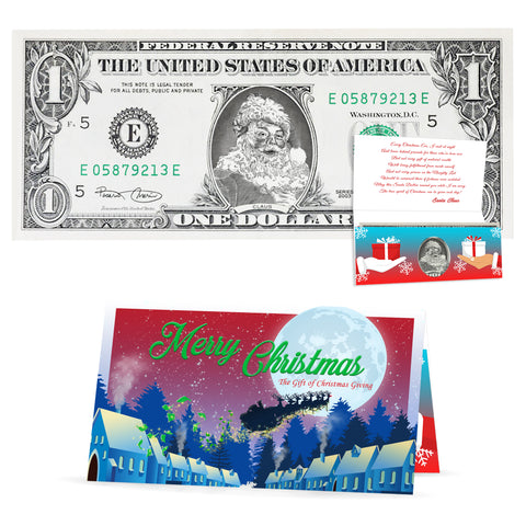 Santa Dollar Bills. Real USD