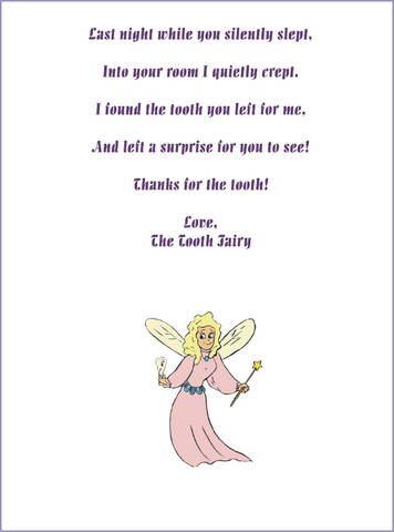 Tooth Fairy 5.0 Dollar Bill Tooth Fairy Gift withTooth Fairy Letter/Ca –  Holiday Dollars