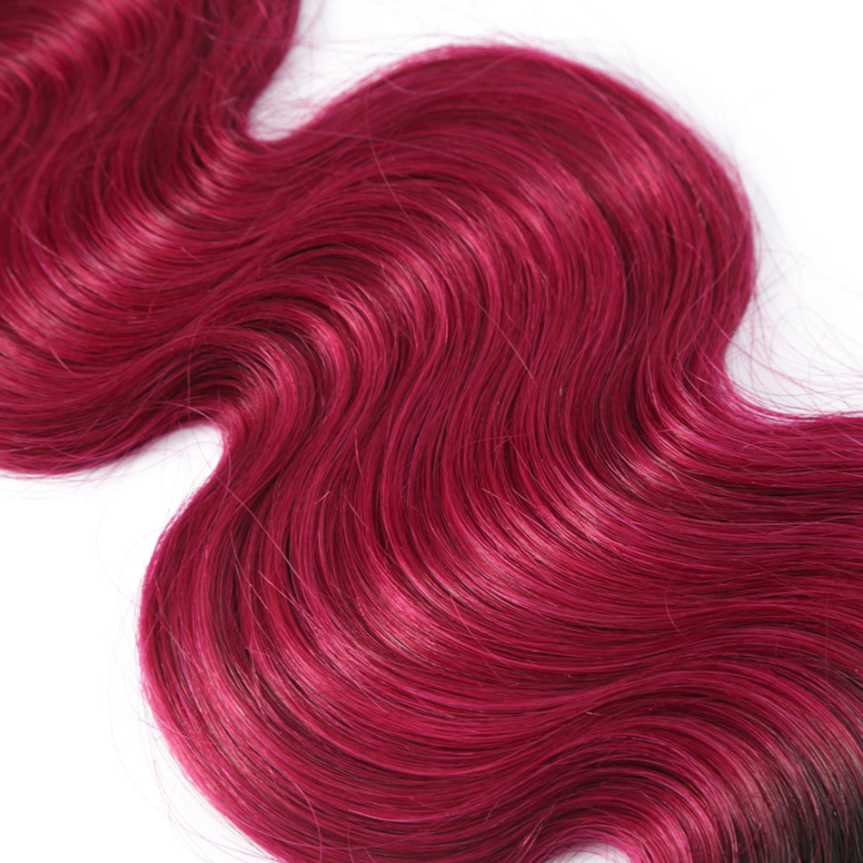 Ombre T1b 99j Burgundy Hair Bundles Body Wave Wigirlhair