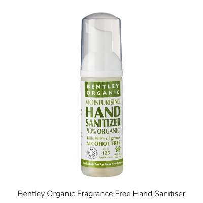 Bentley Organic Fragrance Free Hand Sanitiser Organic Hand Sanitizer Singapore