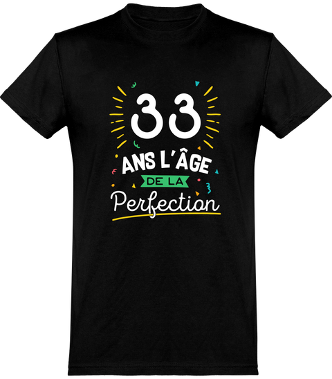 Cadeau Homme T Shirt Homme 33 Ans La Perfection Otshirt Fr