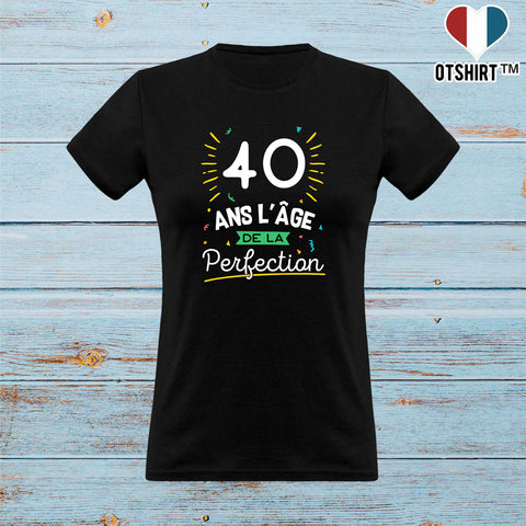 Cadeau Femme T Shirt Femme 40 Ans La Perfection Otshirt Fr
