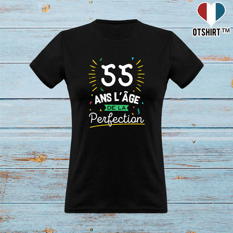 Cadeau Femme T Shirt Femme 55 Ans La Perfection Otshirt Fr