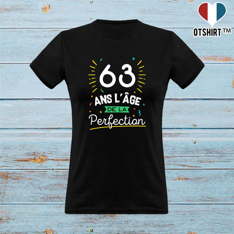 Cadeau Femme T Shirt Femme 63 Ans La Perfection Otshirt Fr