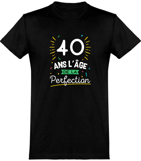 Cadeau Homme T Shirt Homme 40 Ans La Perfection Otshirt Fr