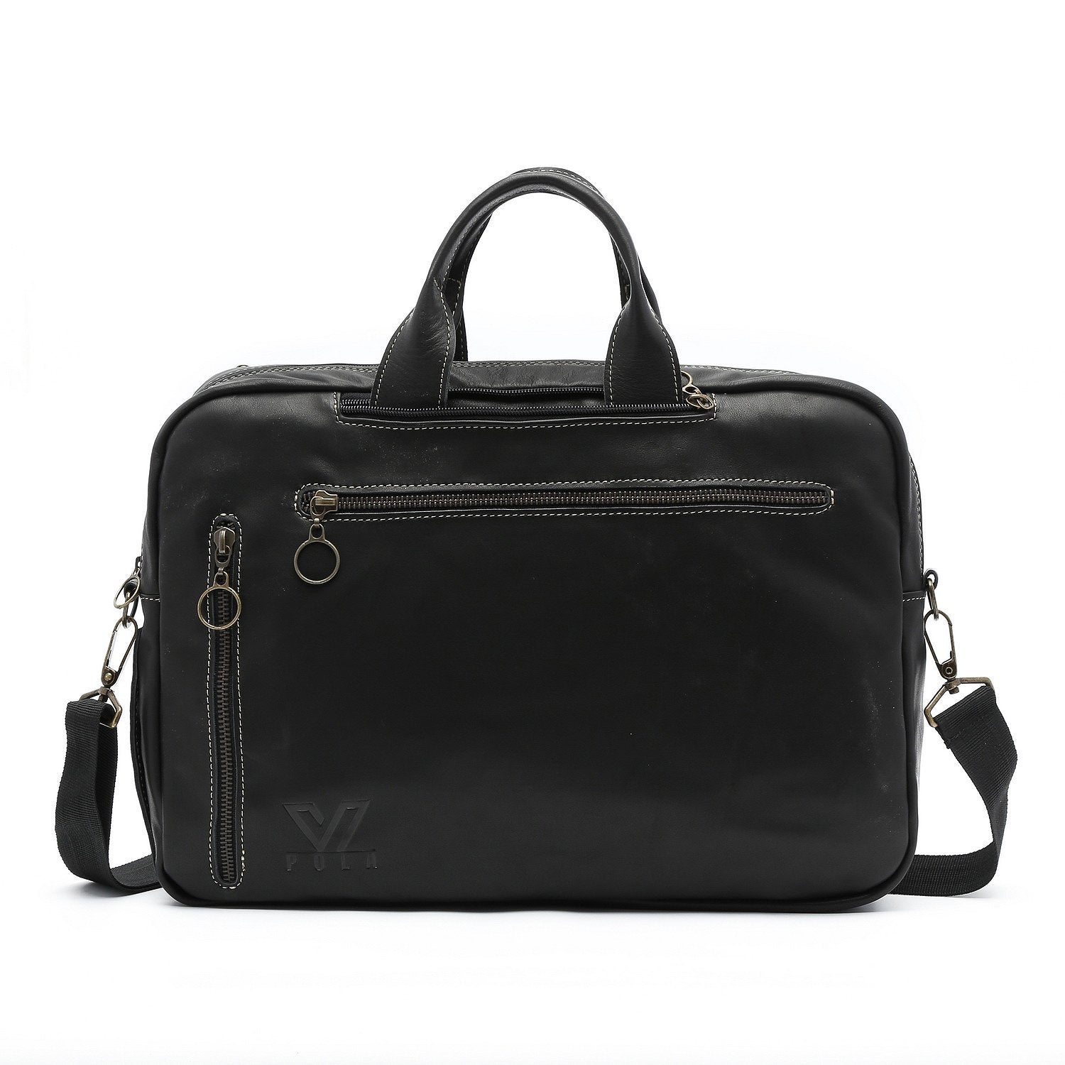 Black Laptop Backpack, Leather Backpack for Women, Designer Laptop Bag – Pola V Smart Bags
