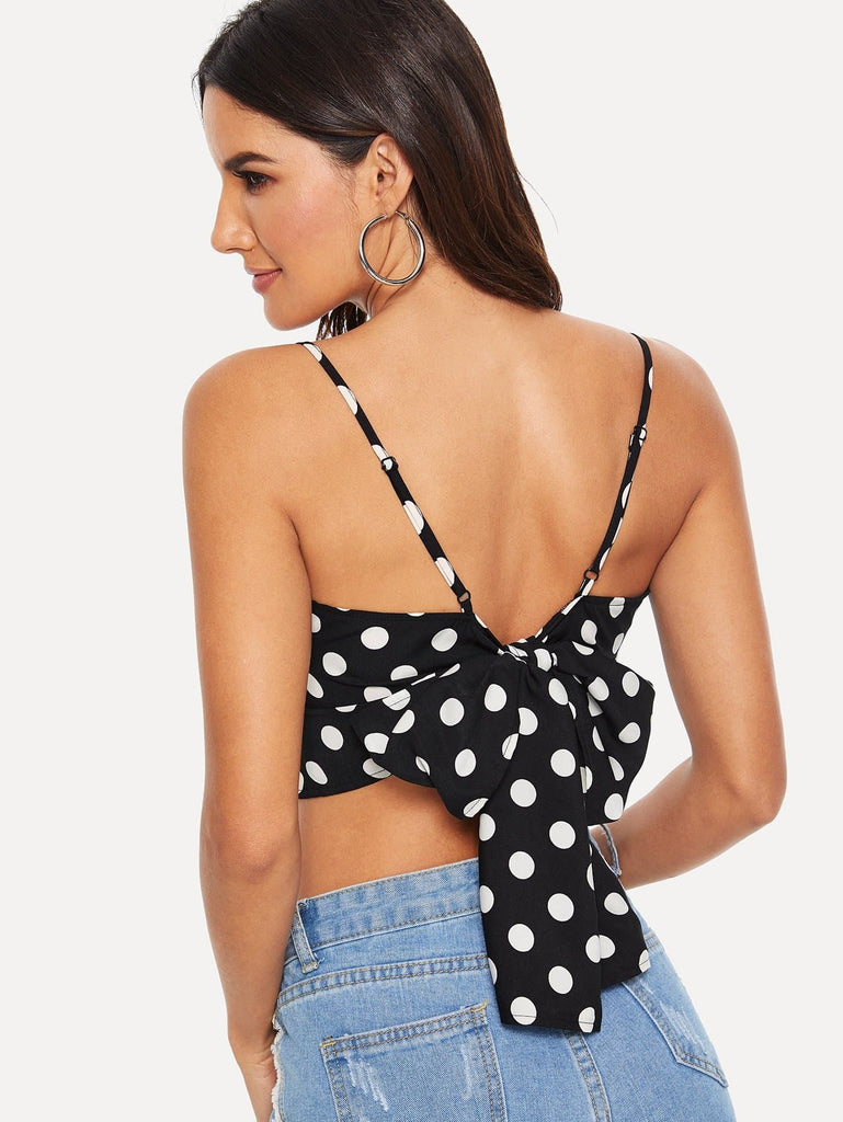 polka dot cami top