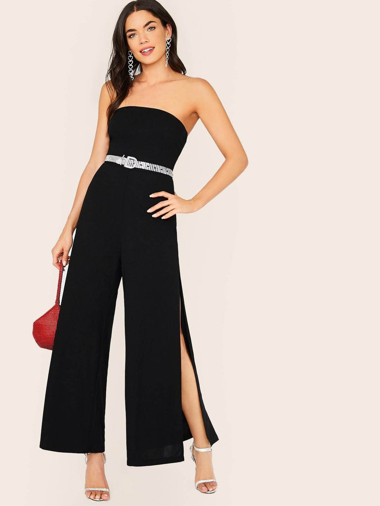 black tube jumpsuit