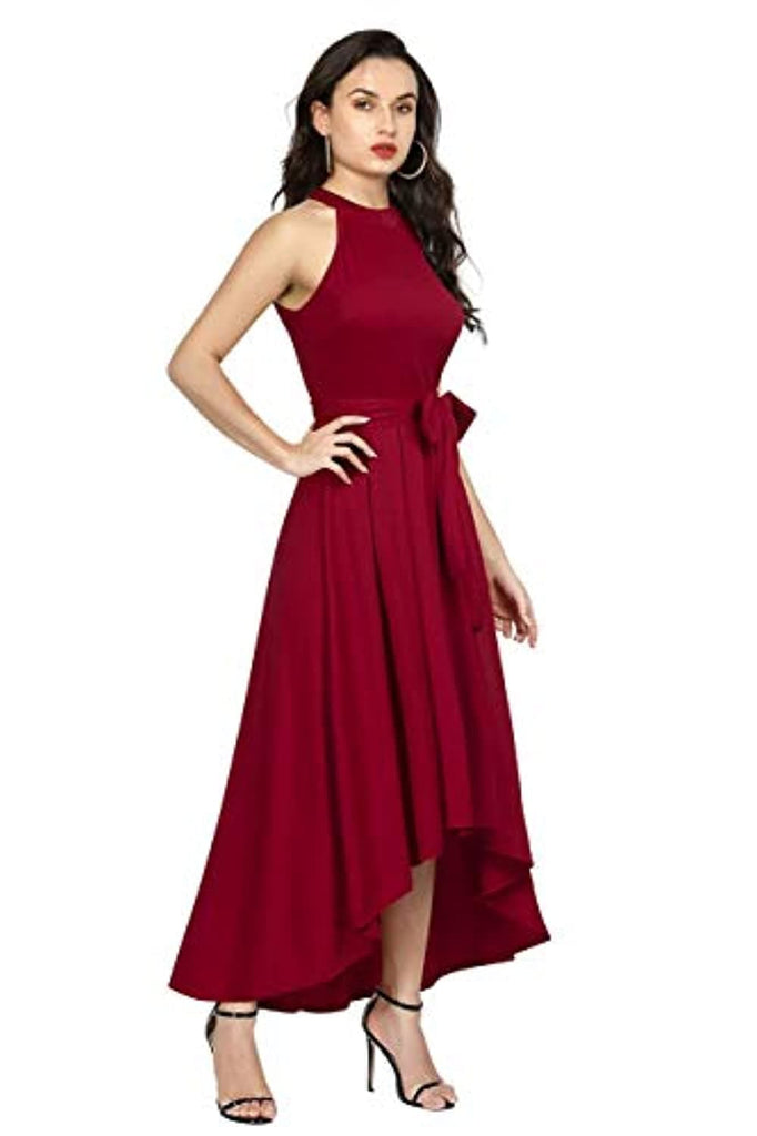 Women S Western High Low Knee Long One Piece Dress Wear Style