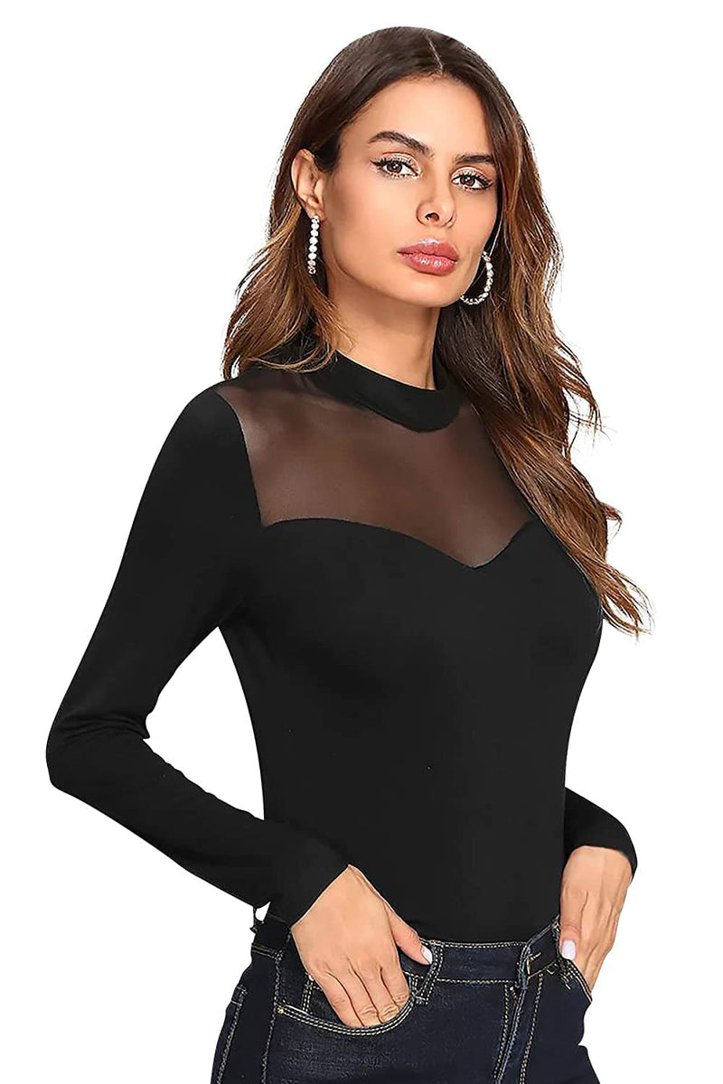 Black Long Sleeve Slim Fit Top – Wear.Style