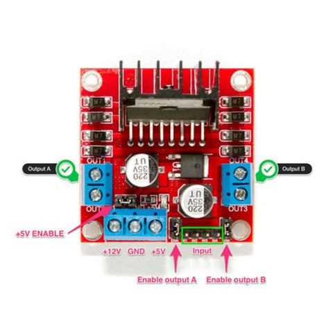 l298n motor driver 5v output