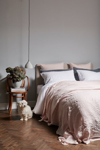 Bedfolk Linen in Pink, White and Blue