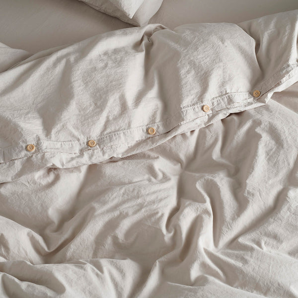 Bedfolk Washed Percale Cotton Relaxed Clay