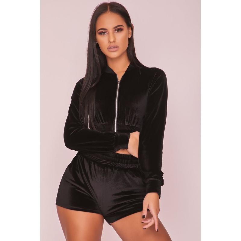 black velvet tracksuit womens