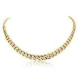 9ct Gold Chunky Graduated Curb Necklace
