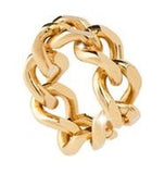 Rebecca gold plated bronze chunky link Groumette ring