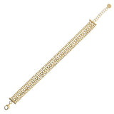 Sunshine Three Row Flat Curb Chain Bracelet