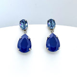 Victoria Cruz Celeste Royal Blue Drop Earrings