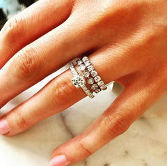 Solitaire with two diamond rings