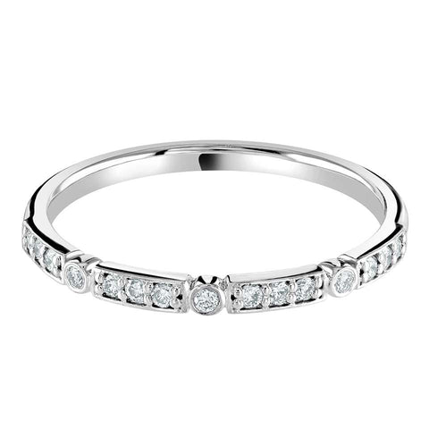 Diamond Set Wedding Band Ring