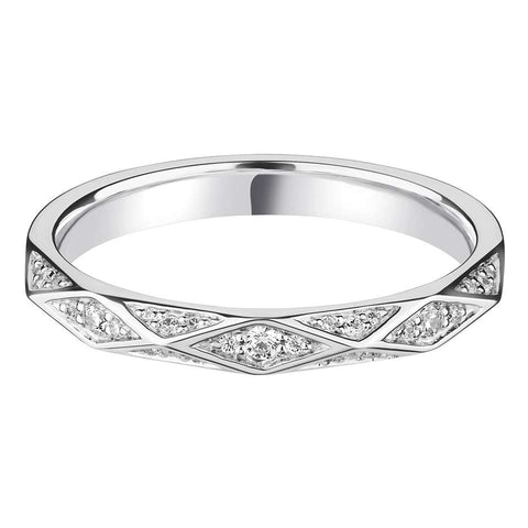 Diamond Set Wedding Band Ring