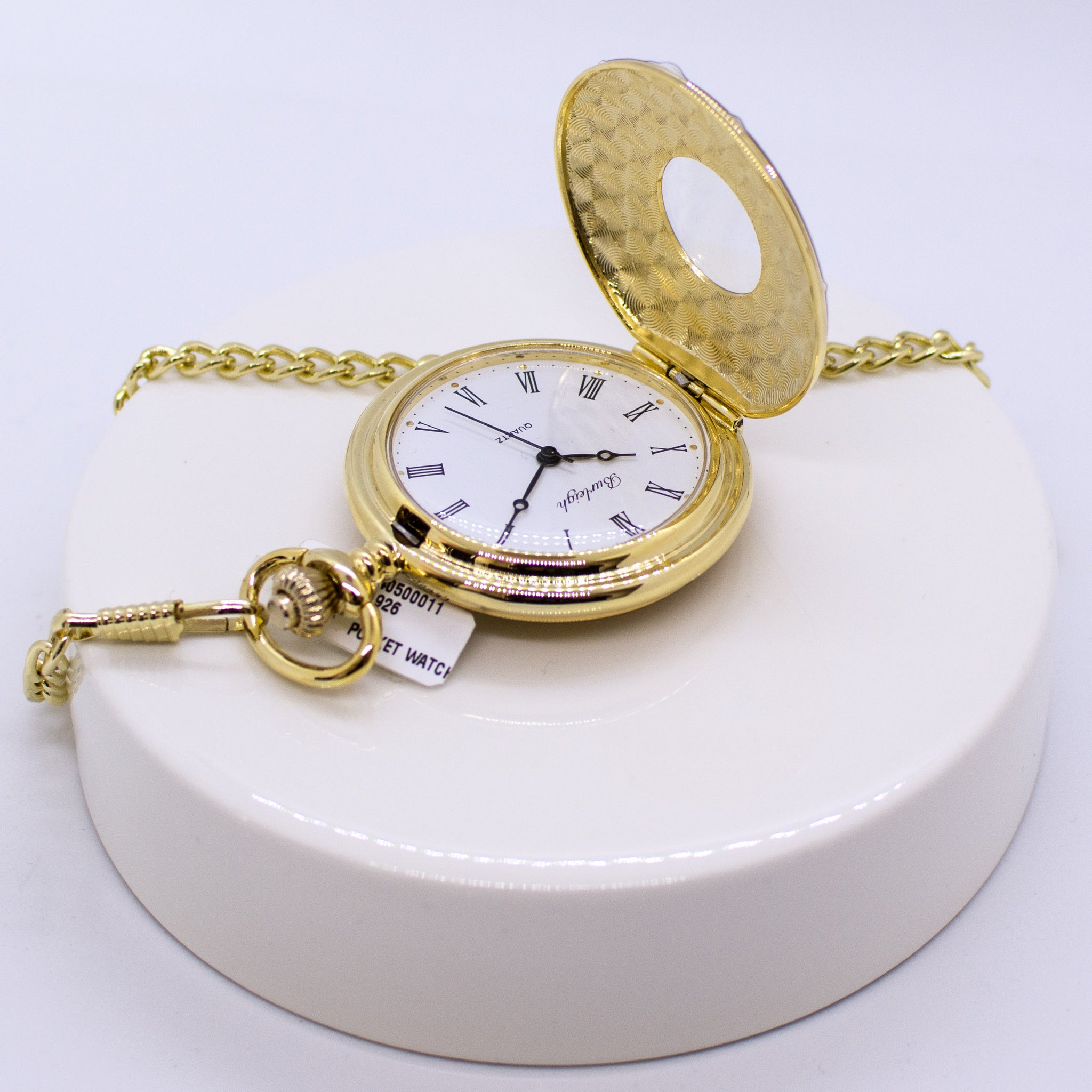 gold half hunter pocket watch