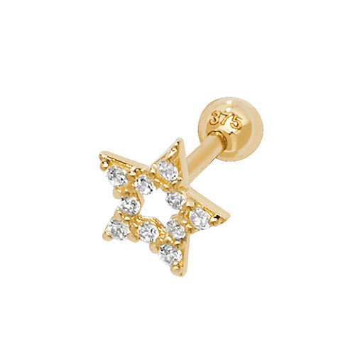 Ear Candy 9ct Gold CZ Star Cartilage Stud – John Ross Jewellers